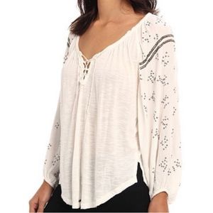 Free People Golden Nugget
Embellished Peasant Top size M